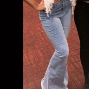 Nasty Gal Star Bell Bottom Jeans